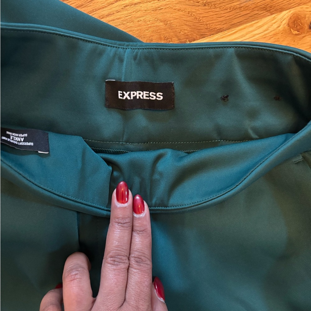 Express Teal Double-Breasted Blazer - image 5